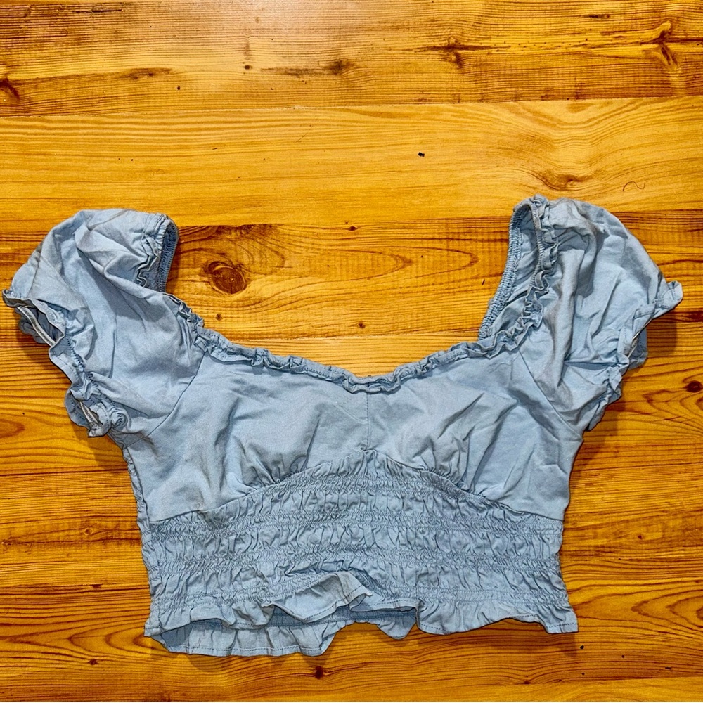 Iris Light Blue Crop Top